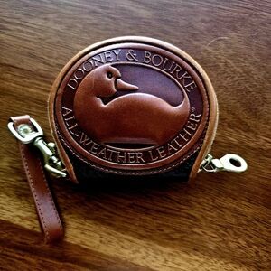 Dooney & Bourke Vintage AWL All Weather Leather Coin Wristlet, Black